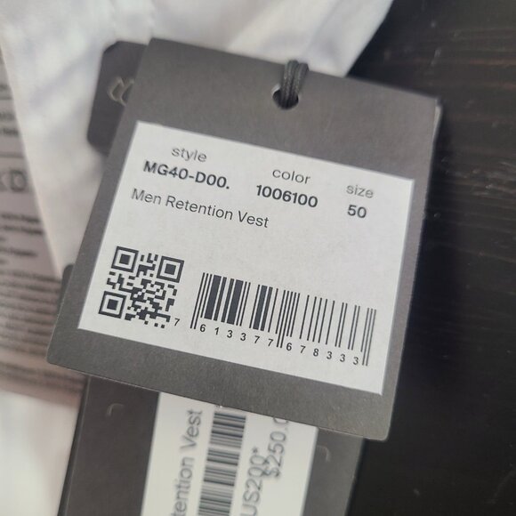 NWT KJUS Men’s Retention Vest White Size 50 Quilted Full Zip Company Embroidery - Picture 4 of 11